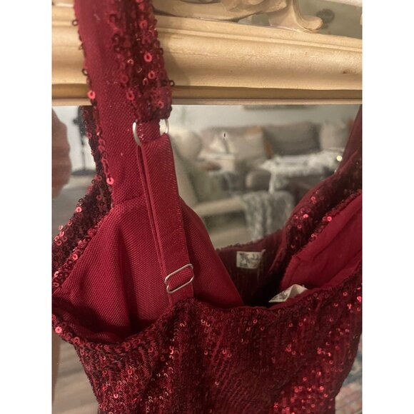 Free People Sparks Fly Sequin Body Suit SZ Medium - Picture 6 of 9